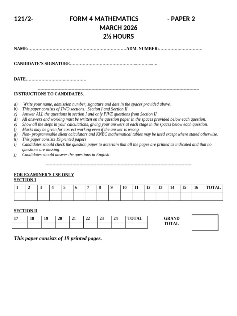 Mathematics - PP2 - Question Paper | PDF | Discrete Mathematics ...