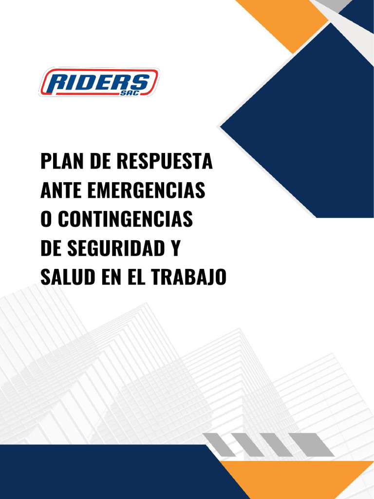 DO-SST-03 Plan de Contingencia o Emergencia de SST - RIDERS S.a.C | PDF