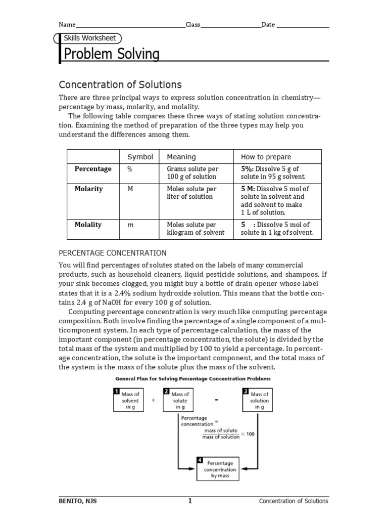 Lecture 1 Problems and Exercises | PDF | Concentration | Mole (Unit)
