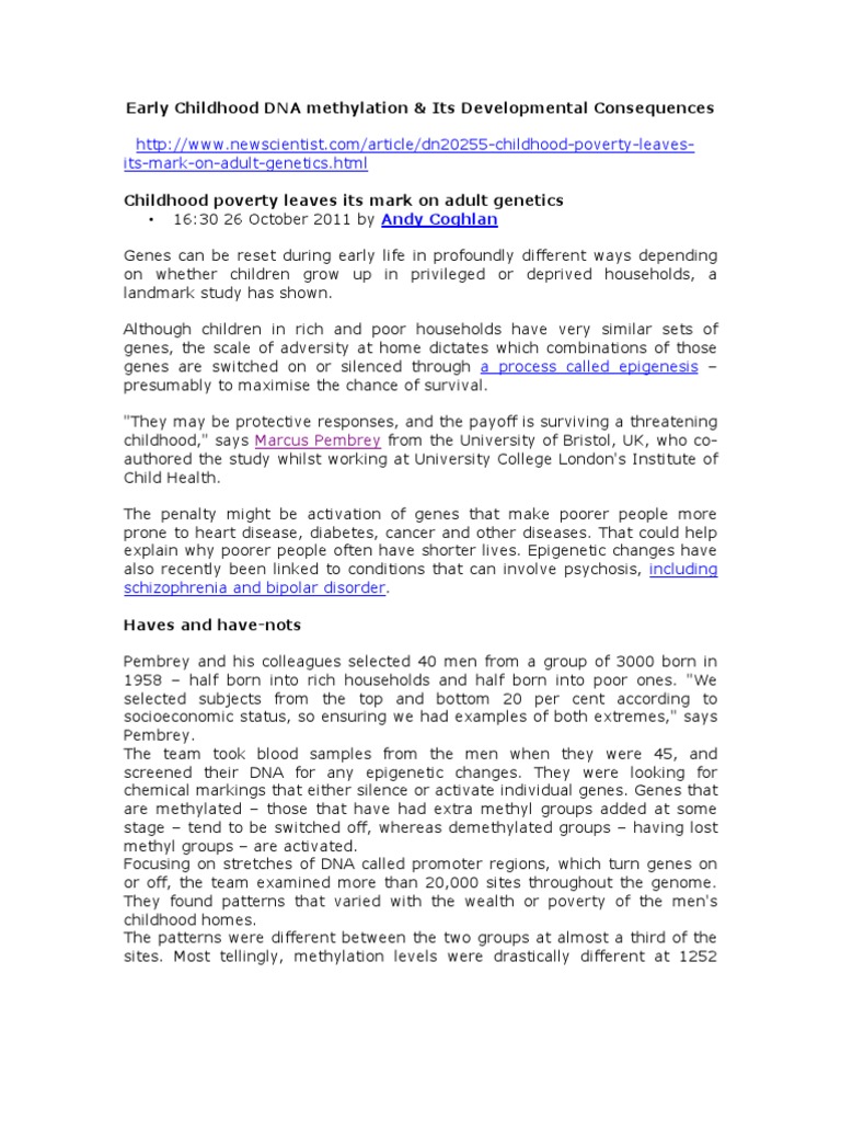 DNA Methylation and Development | PDF | Epigenetics | Dna Methylation