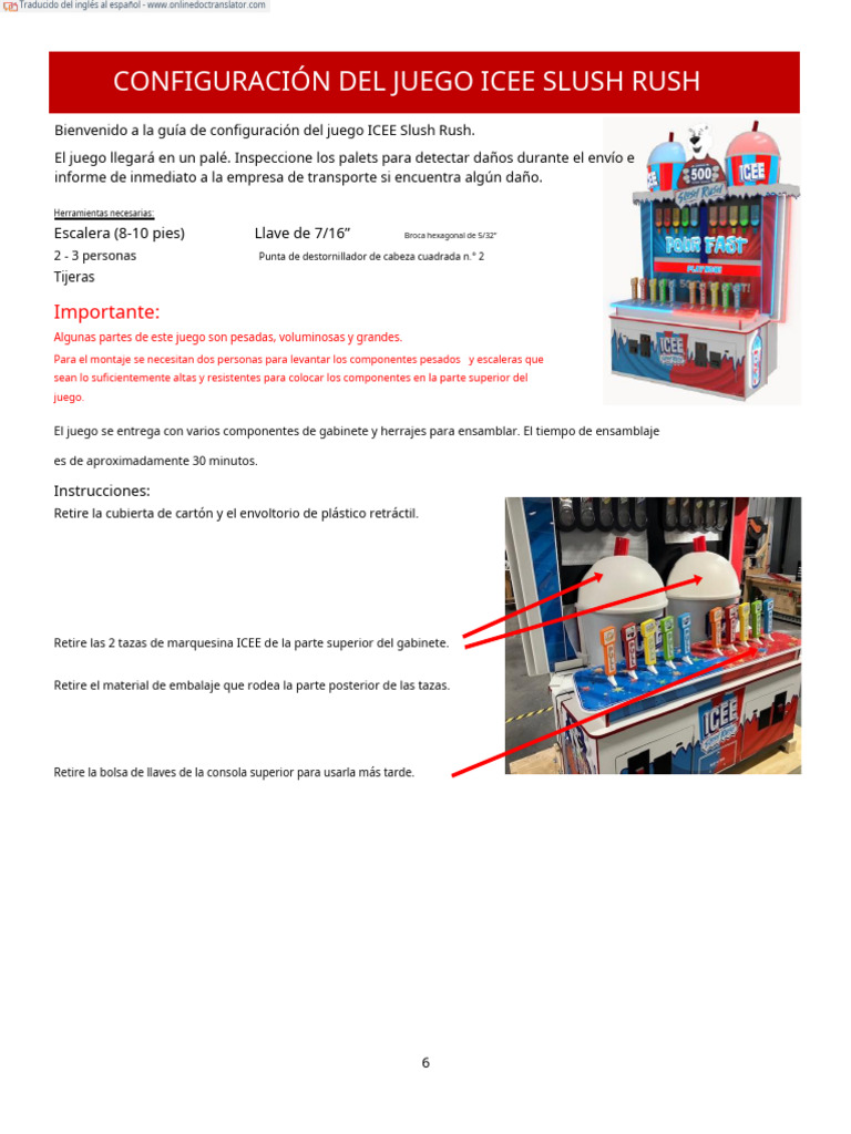 ICEE Game Setup Traducido | PDF | Tornillo