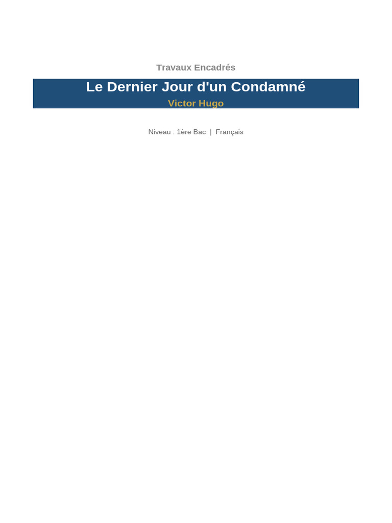 Condamne | PDF | Victor Hugo | Peine capitale