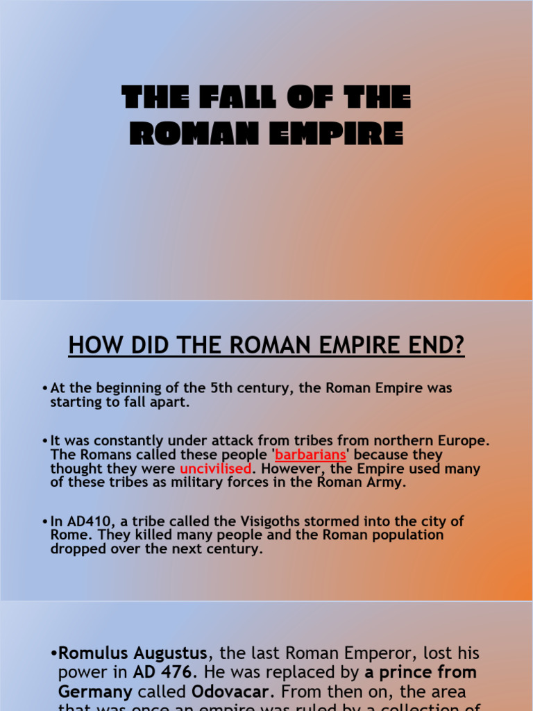 The Fall of The Roman Empire | PDF