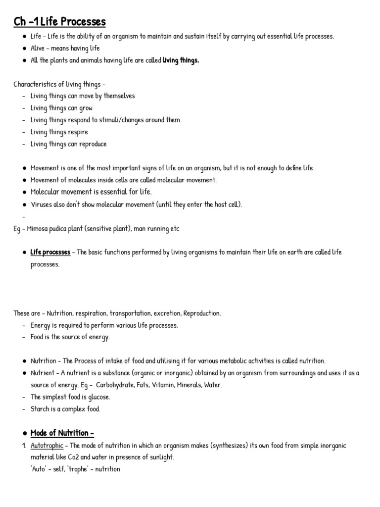 CH - 5 Life Processes | PDF