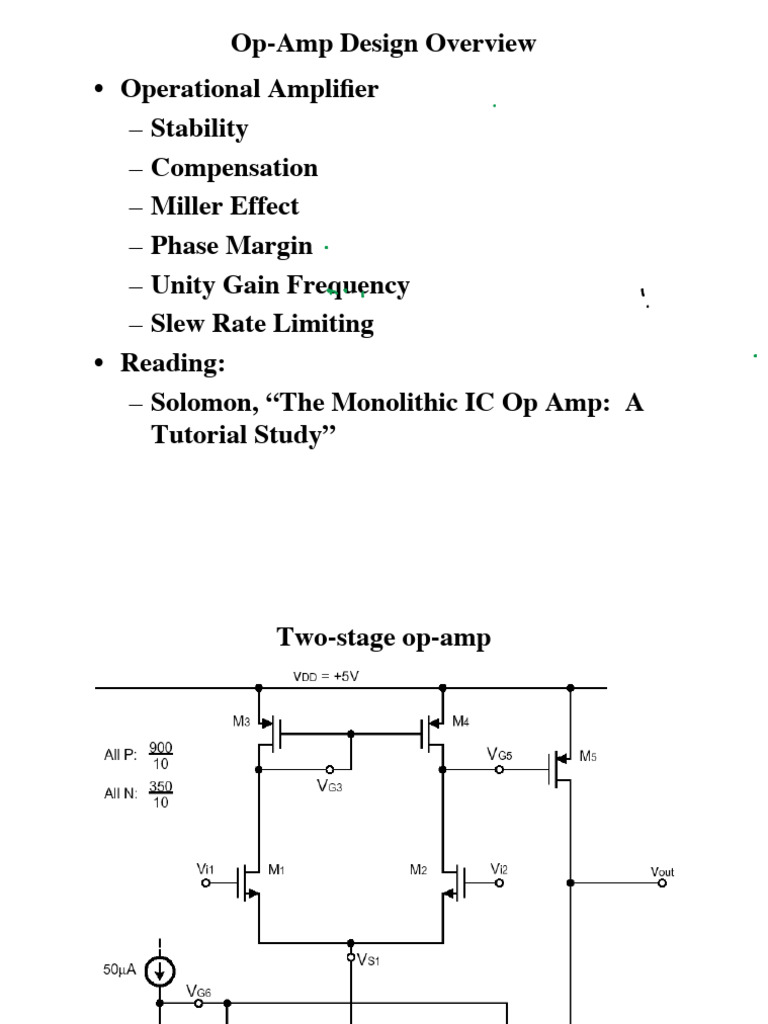 Op-Amp Design Overview | PDF | Operational Amplifier | Feedback