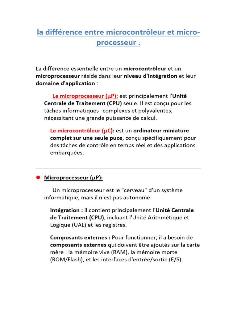 Google Gemini - Copie | PDF | Microcontrôleur | Entrée/Sortie