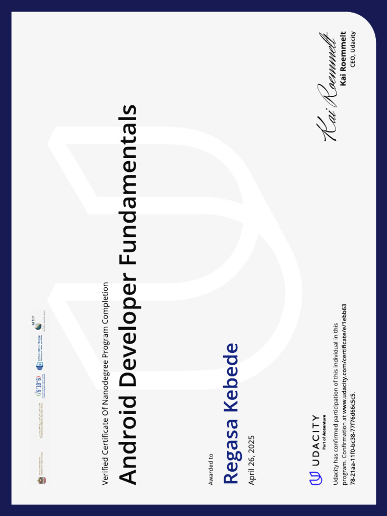 Android Certificate | PDF