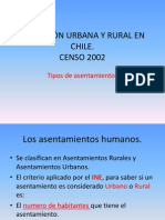 Población Urbana Y Rural en Chile