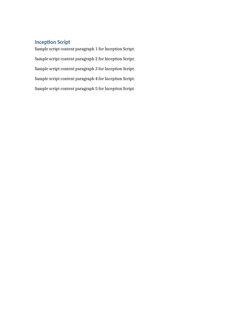 Inception Script | PDF