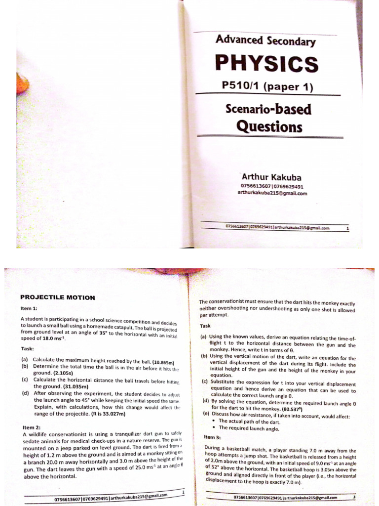 Physics Scenarios 2026 Buddo Flavian | PDF