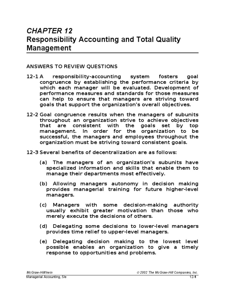Managerial Accounting Hilton Platt 9th Edition Solutions Manual