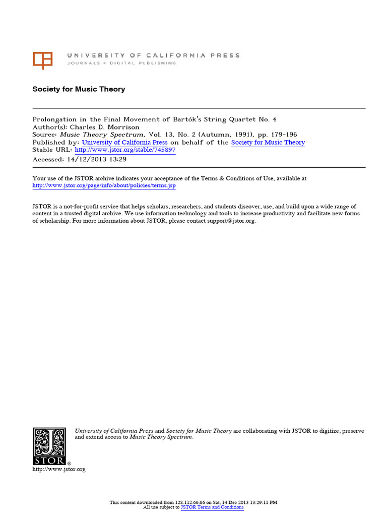 Morrison Prolongation | PDF | Mode (Music) | Elements Of Music