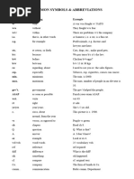 Note-Taking Abbreviations & Symbols | PDF | Linguistic Typology | Symbols