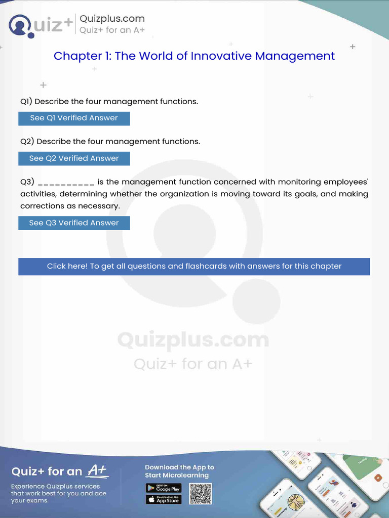 Describe The Four Management Functions | PDF | Entrepreneurship ...