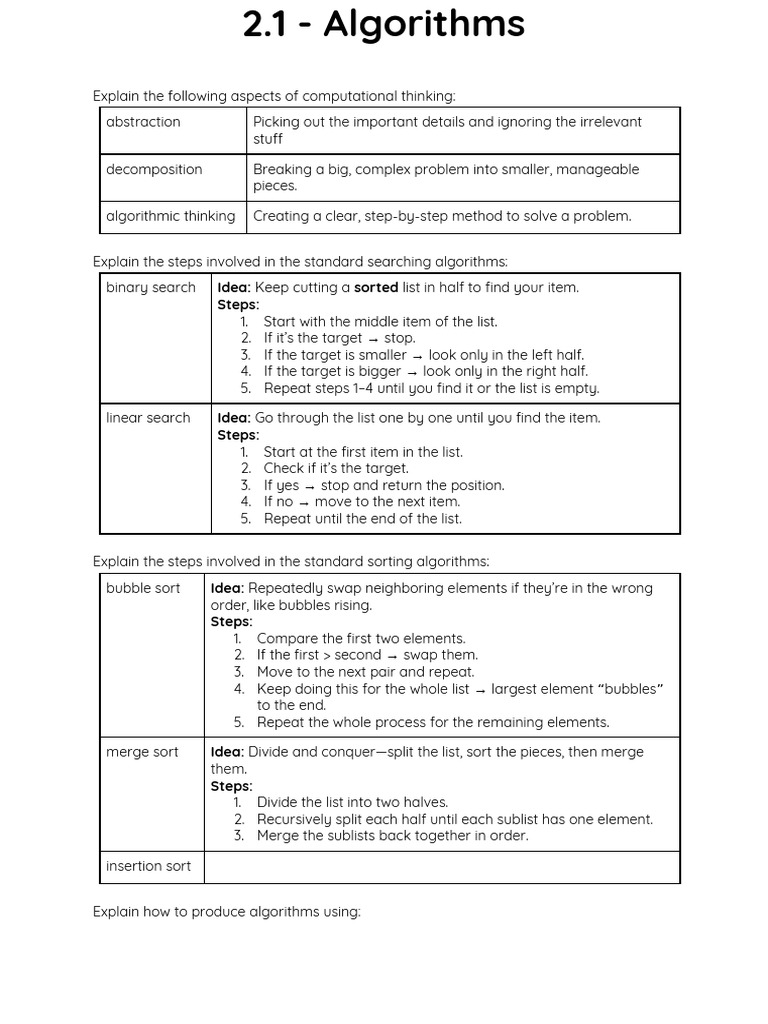 2.1 - Algorithms | PDF | Algorithms | Computer Science