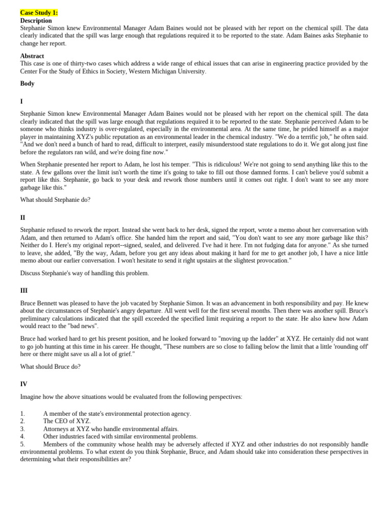 Case Study 1&2 | PDF