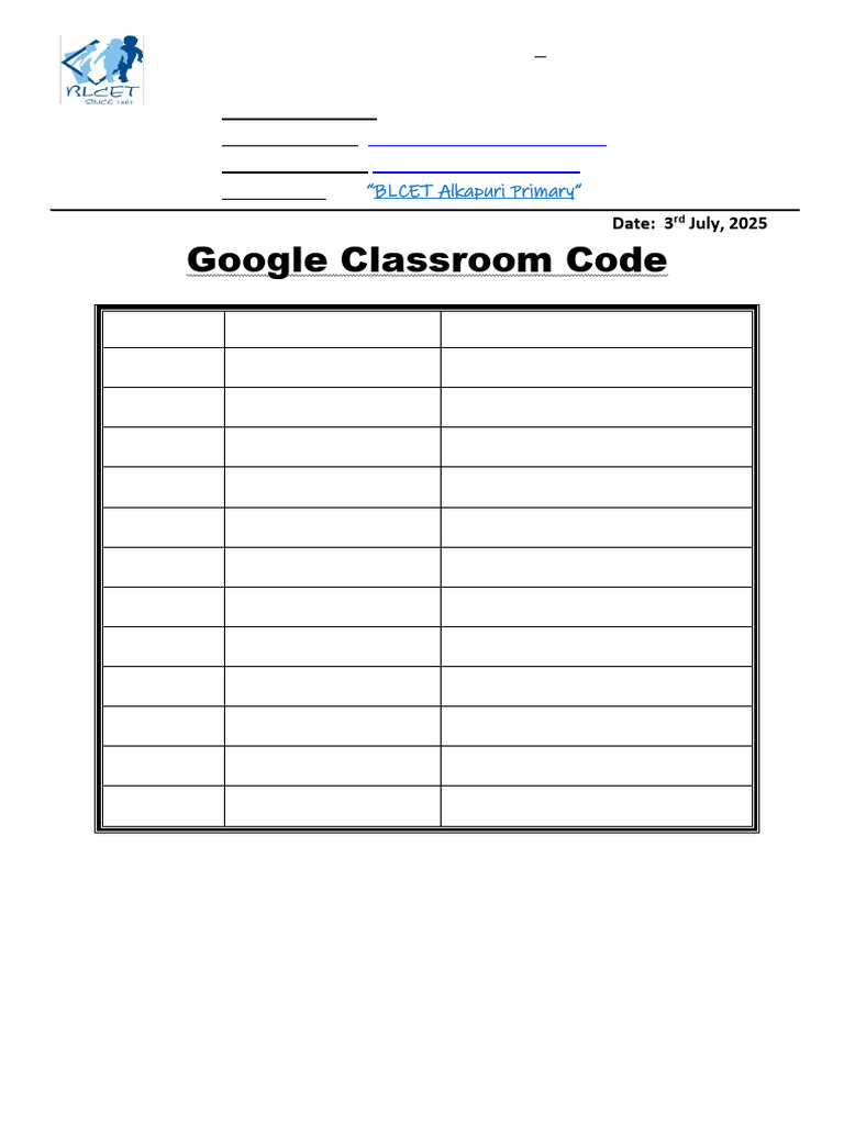 Google Classroom Code Std.3-8 | PDF | Google | Alphabet Inc.