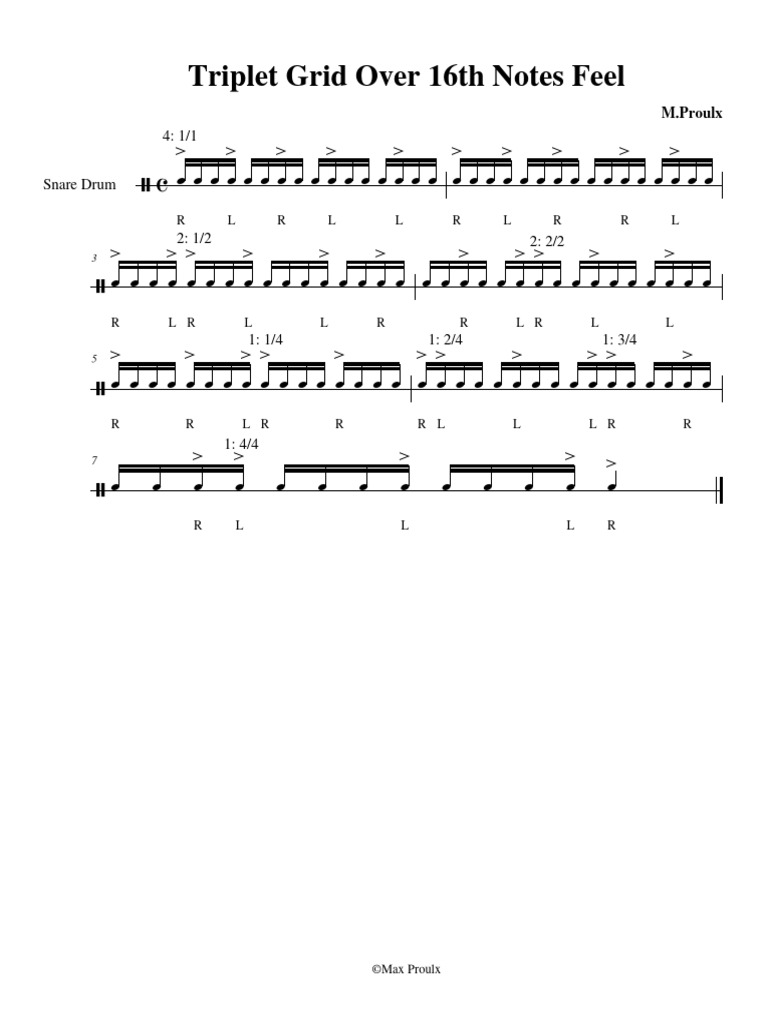 Triplet Grid Over 16th Notes Feel | PDF