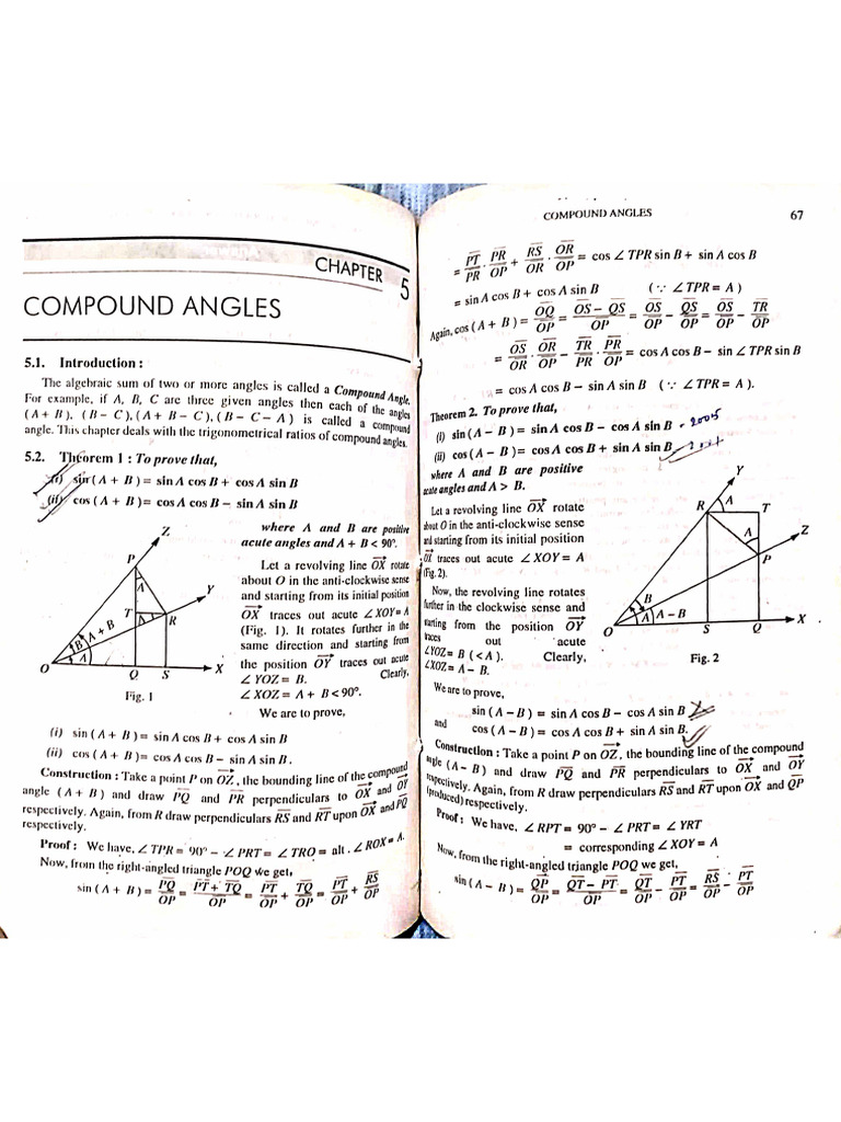 Math Compound Angle | PDF