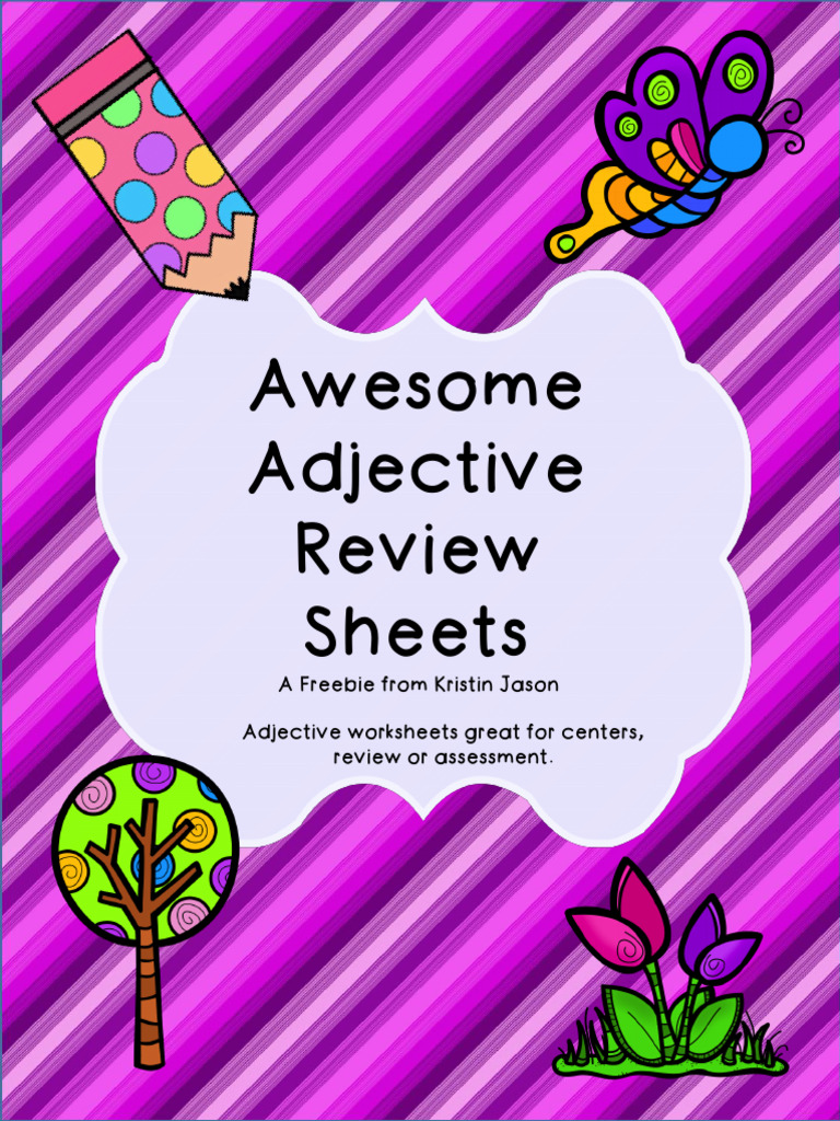 Awesome Adjective Review Sheets | PDF | Chess Theory
