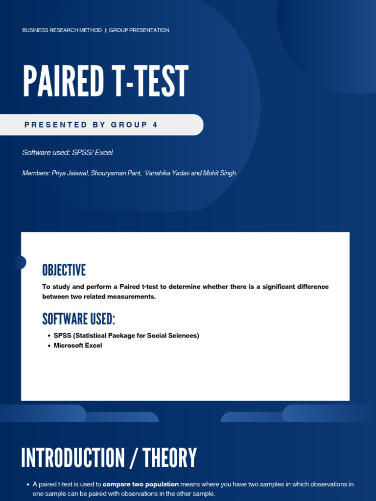 Paired T Test | PDF | Student's T Test | Standard Deviation