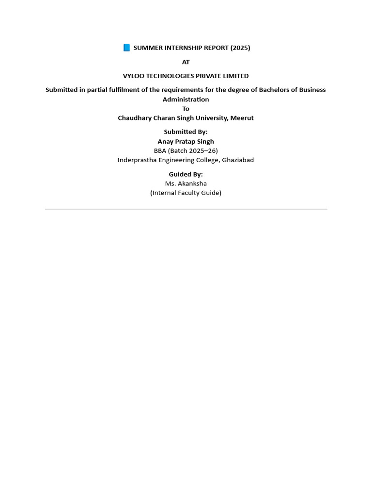 ? Summer Internship Report | PDF | Data Analysis | Market Segmentation