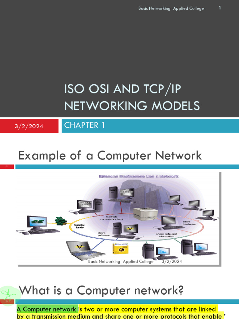 Chapter 1-ISO OSI AND TCPIP MODELS | PDF