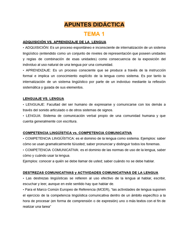 Apuntes Didáctica | PDF
