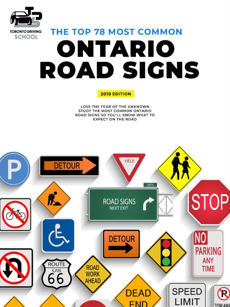 G1 78 Most Common Ontario Road Signs | PDF