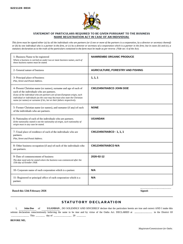 URSB - Uganda Registration Services Bureau | PDF