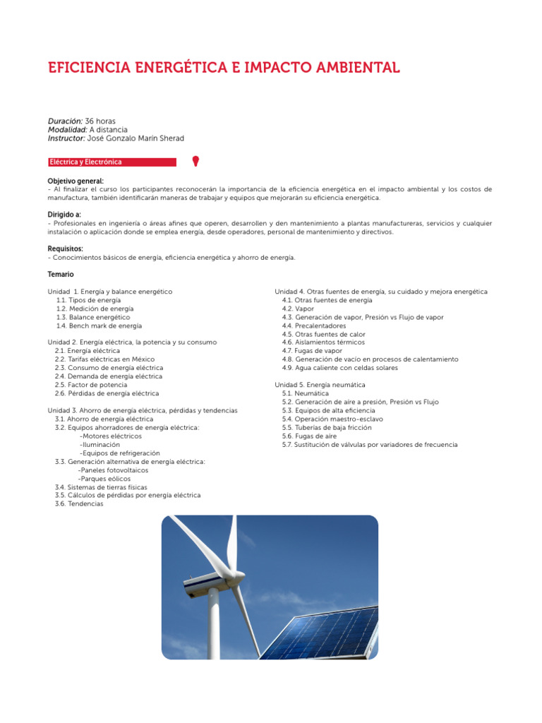 Eficiencia Energetica e Impacto Ambiental | PDF | Uso eficiente de ...