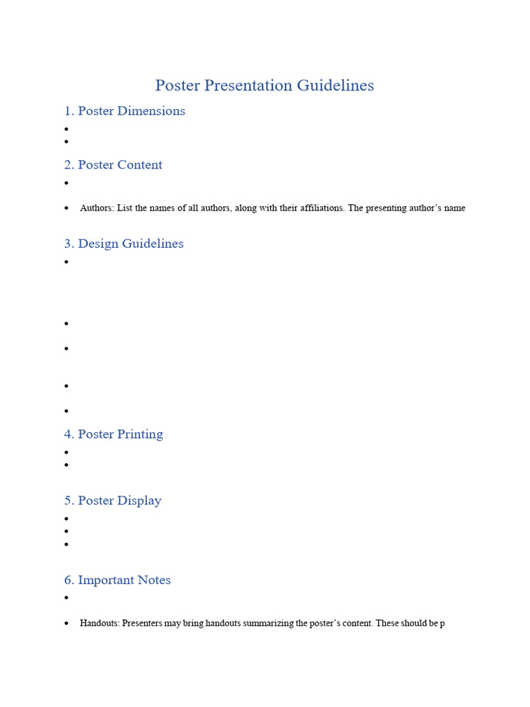 Poster Presentation Guidelines | PDF