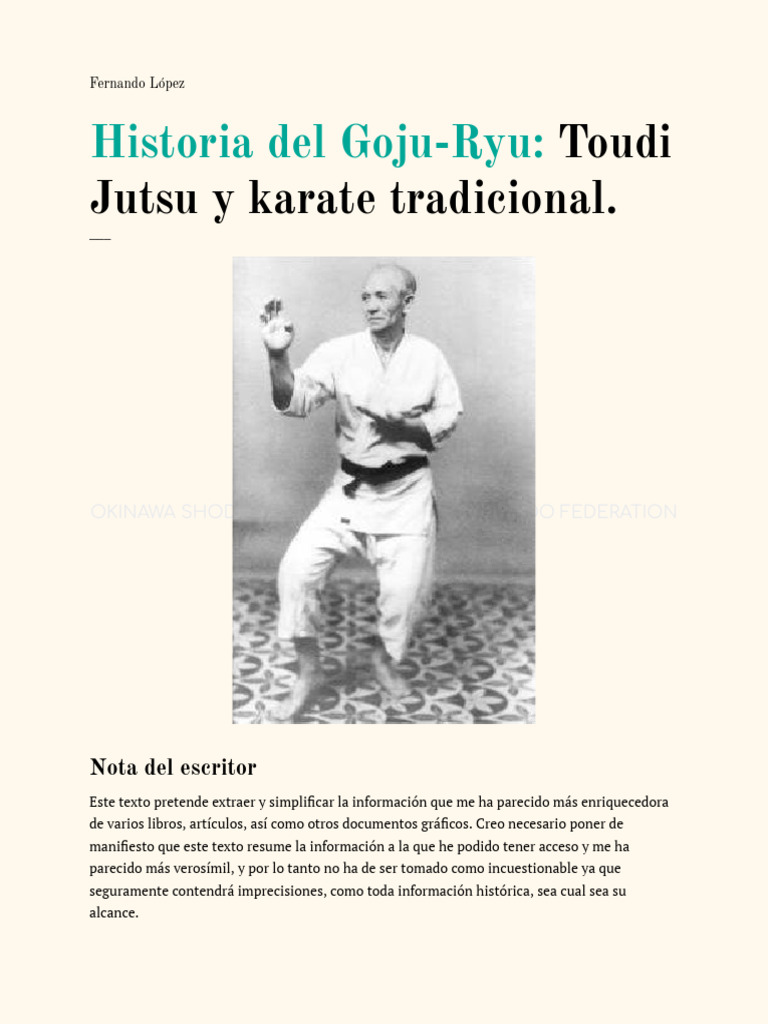 GOJU RYU Por Fernando Lopez | PDF | Kárate | Kata