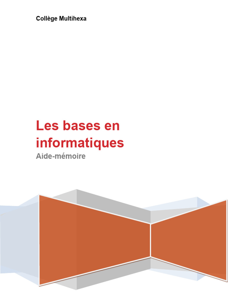 Les Bases de L Informatique | PDF | Clé USB | Mémoire (informatique)