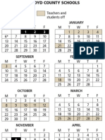 2012-13 New Albany-Floyd County School Calendar