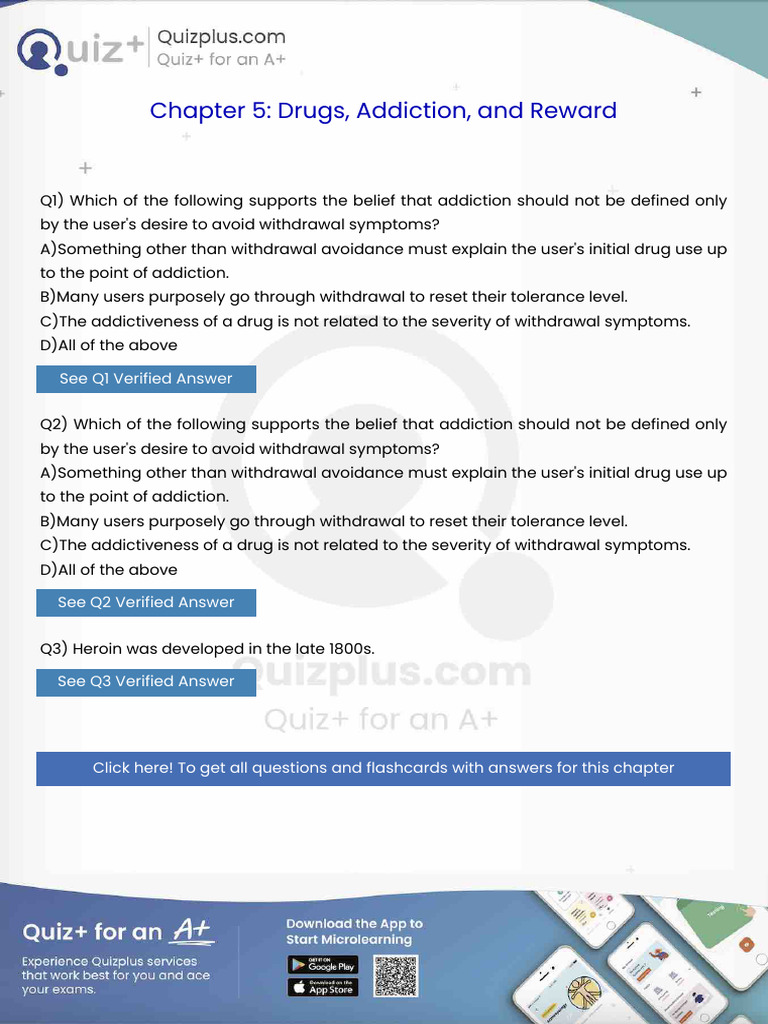 Which of The Following Supports The Belief That Addiction Should Not Be ...