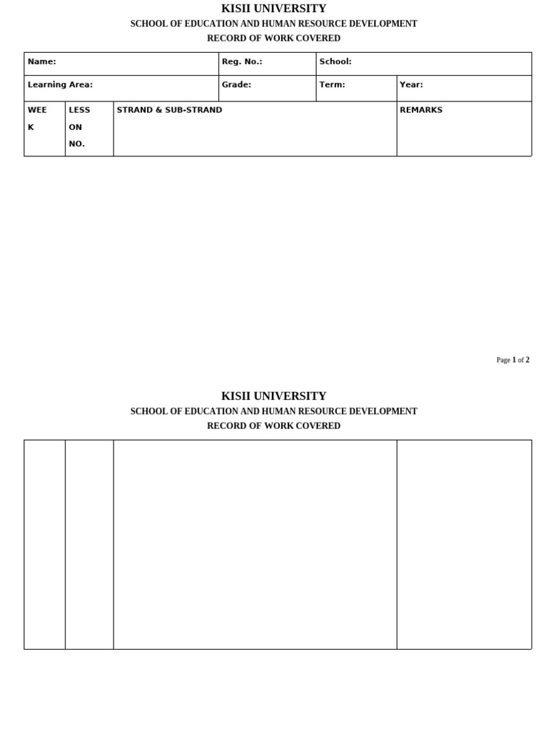 Record of Work 3 | PDF