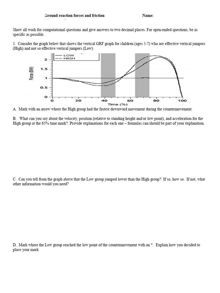 Extra GRF and Friction Practice and Solutions | PDF | Force | Friction