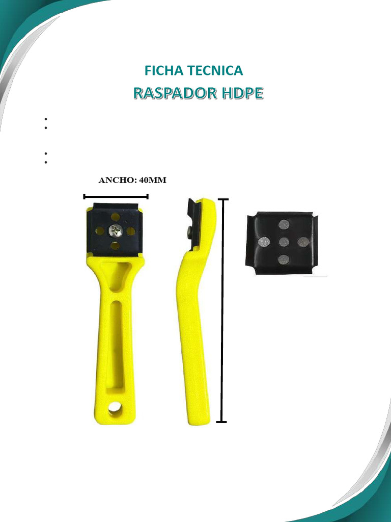 Raspador Manual de Hdpe | PDF