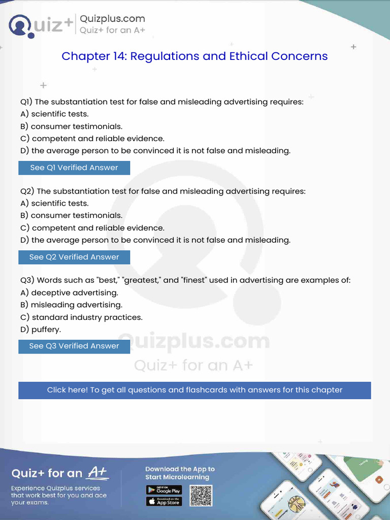 The Substantiation Test For False and Misleading Advertising Requires ...