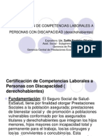 Certificacion de Competencias Laborales A Personas Con Discapacidad