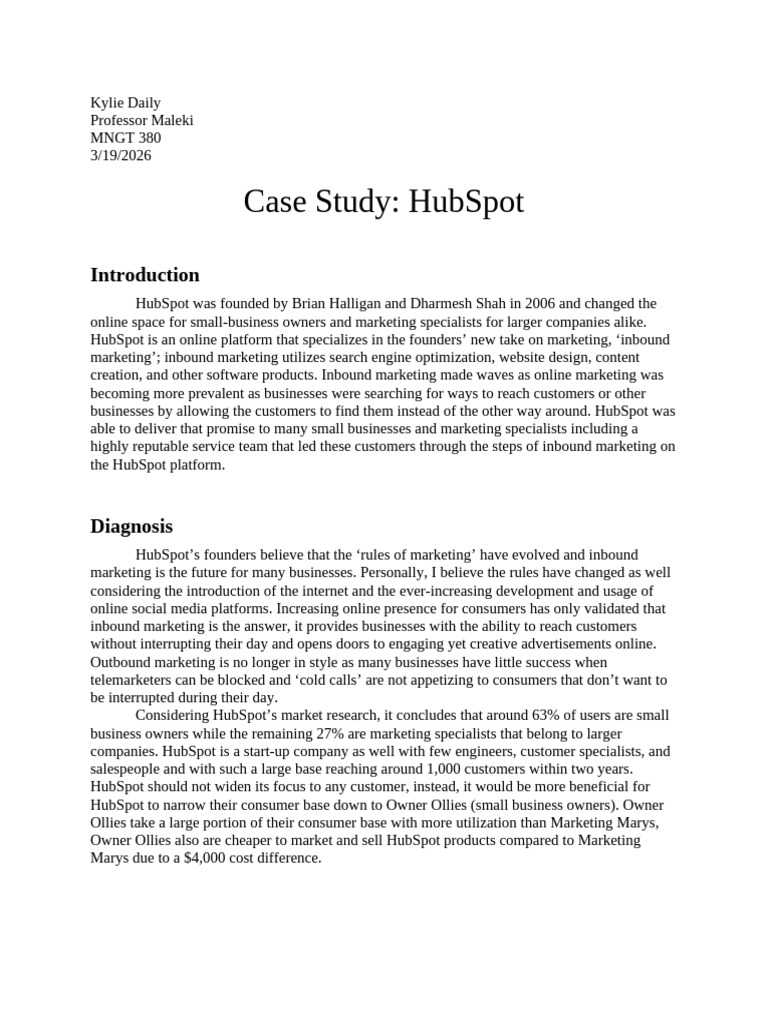 Case Study | PDF | Marketing | Marketing Communications