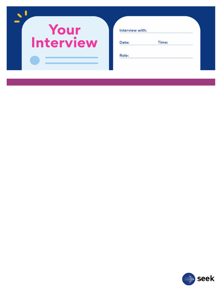 SEEK Interview Template | PDF