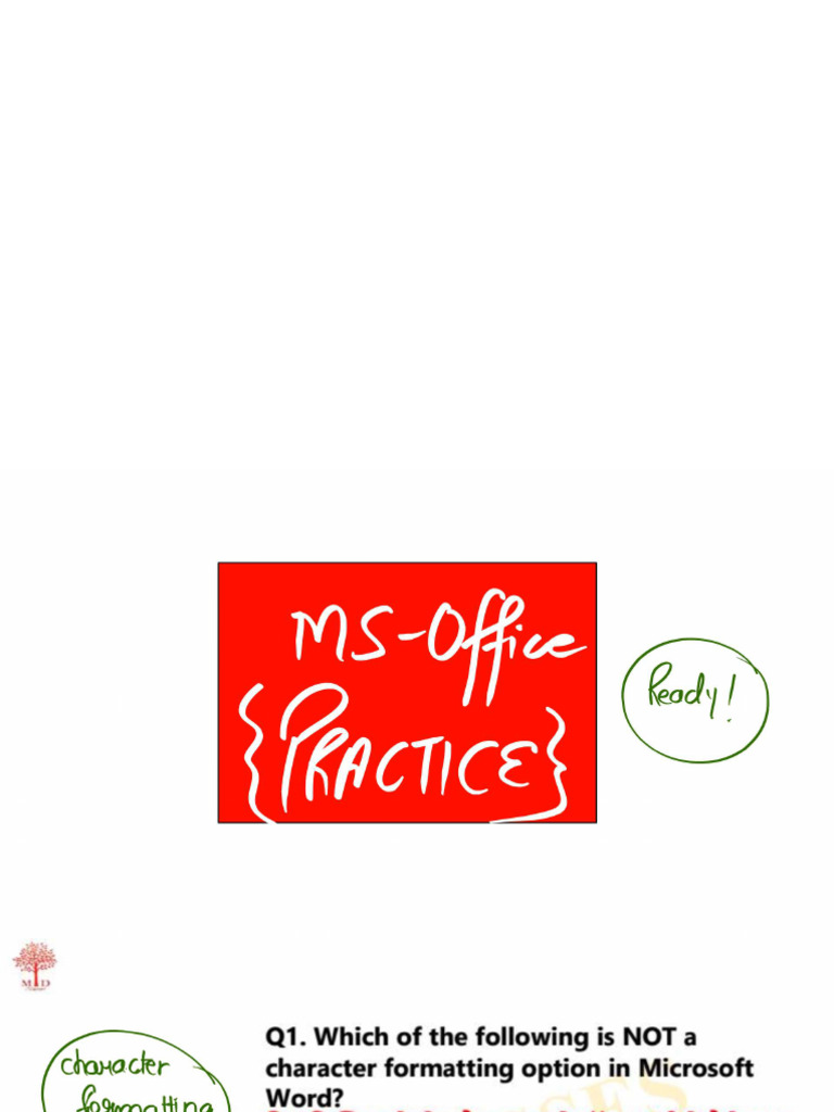 MS Office (Practice) | PDF