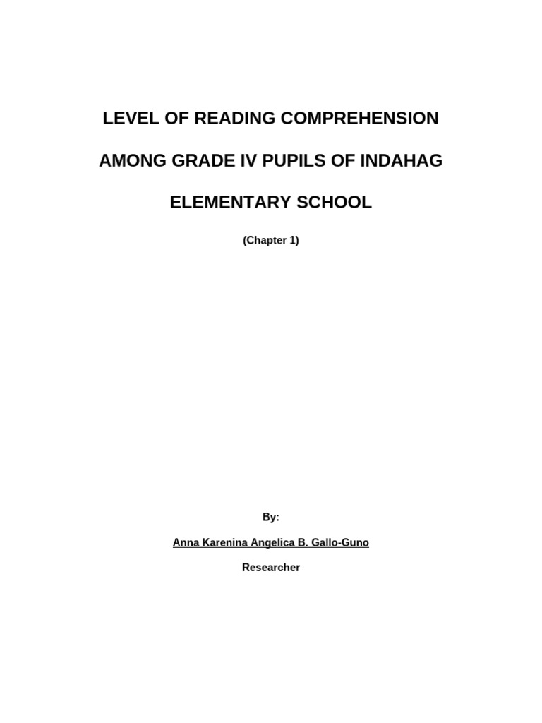 Chapter 1 | PDF | Reading Comprehension | Socioeconomic Status
