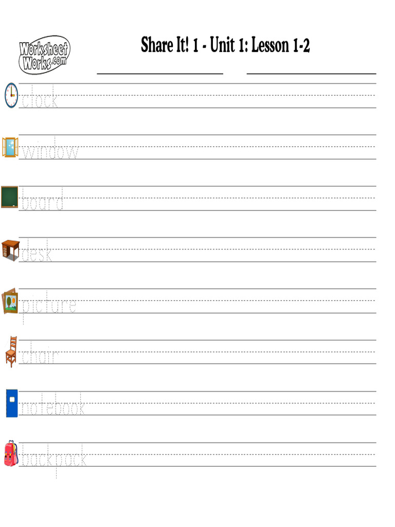 Share It! 1A - U1 L1&2 Tracing | PDF