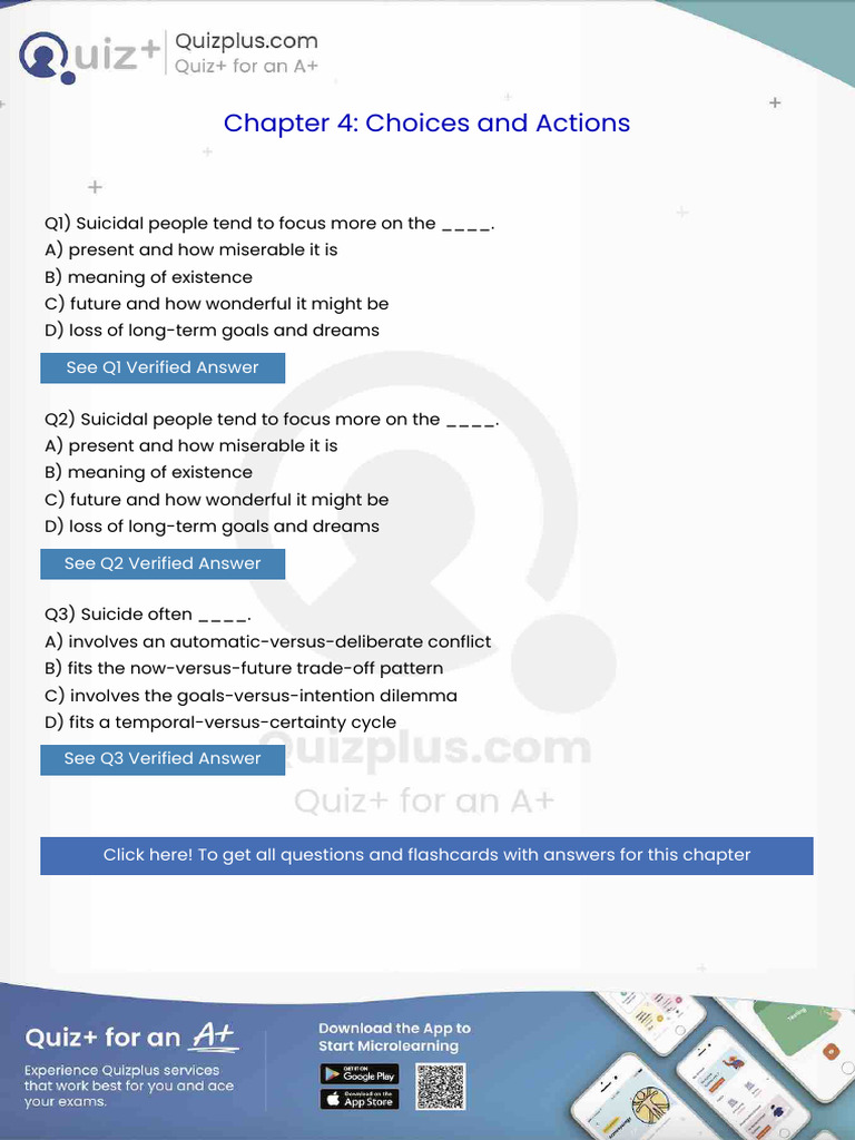 Suicidal People Tend To Focus More On The | PDF | Emotions | Jury Selection