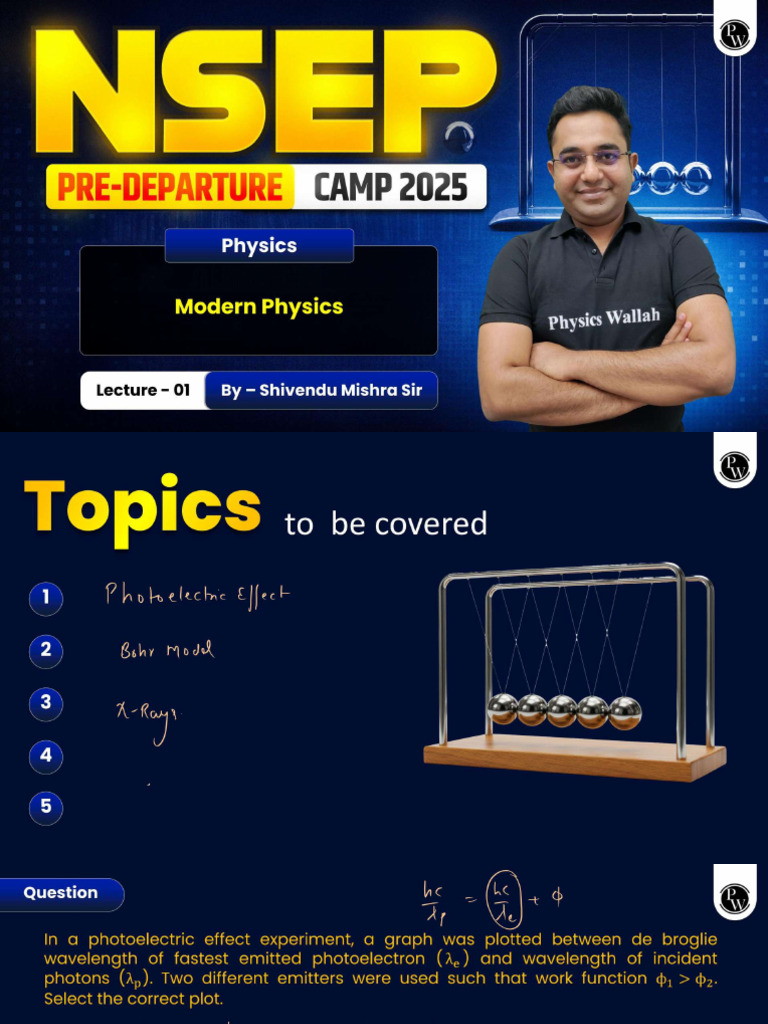 Modern Physics 01 Class Notes | PDF