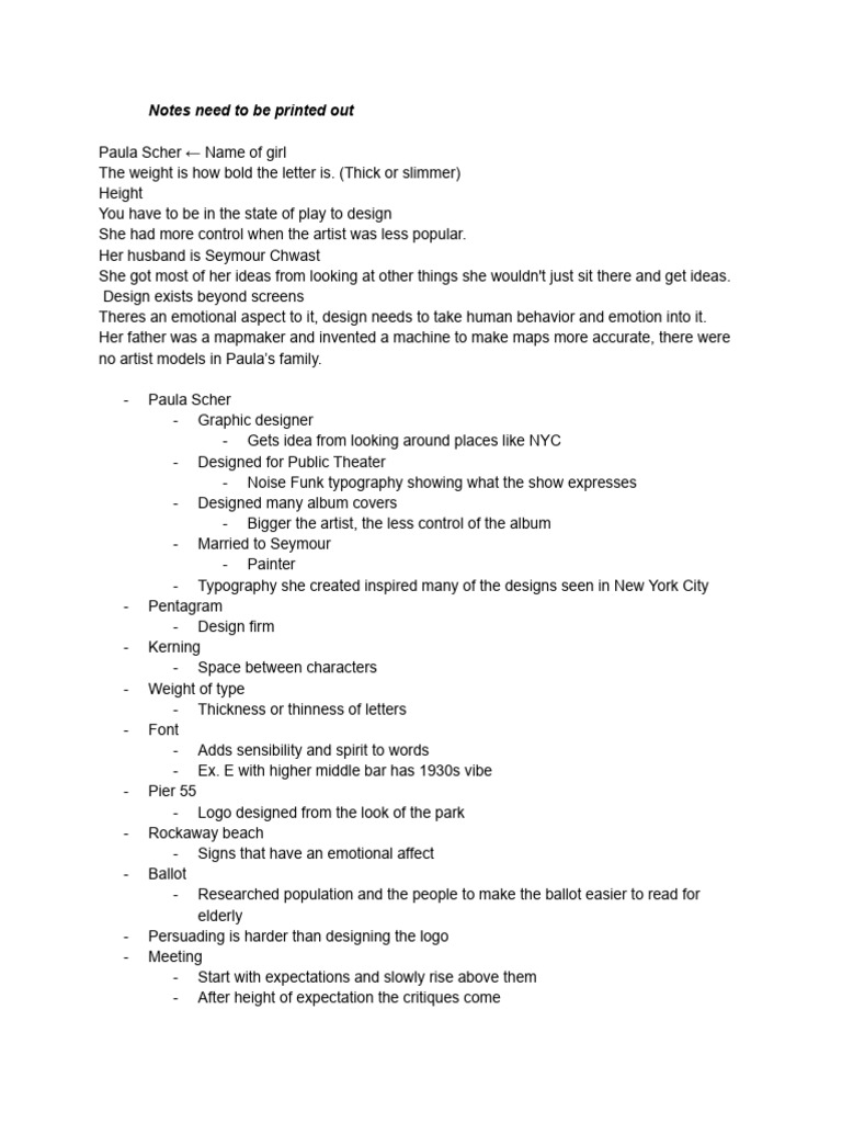 IIDT - Typography Documentary Notes | PDF
