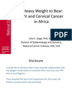 Julia Gage On HPV and Cervical Cancer in Africa